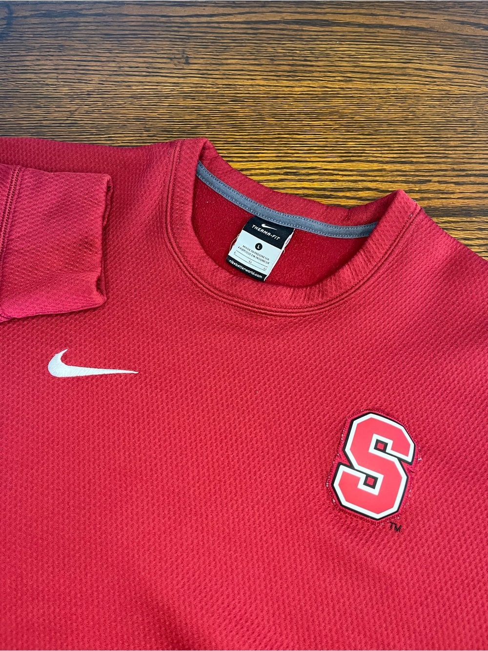 Nike Stanford Cardinal Sweatshirt Mens L Red Therma-Fit Football College NCAA